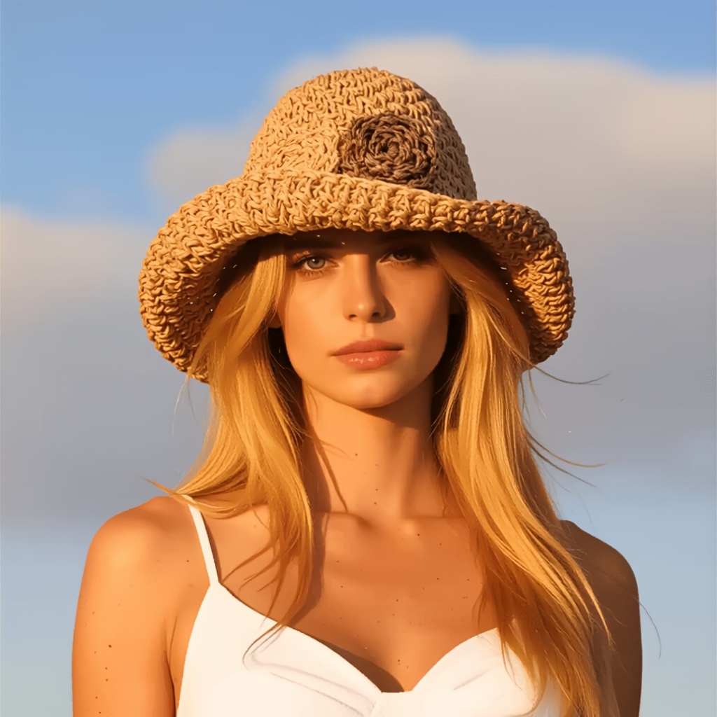 Böhmischer Blumen-Strandhut fü – Bucket Hat Straw Bewertung und Preis