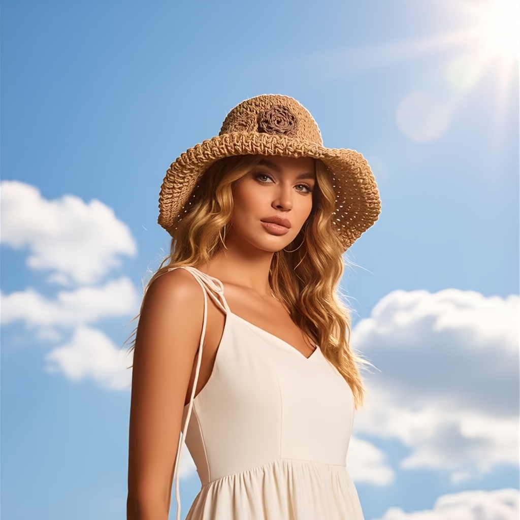 Böhmischer Blumen-Strandhut fü – Bucket Hat Straw Bewertung und Preis